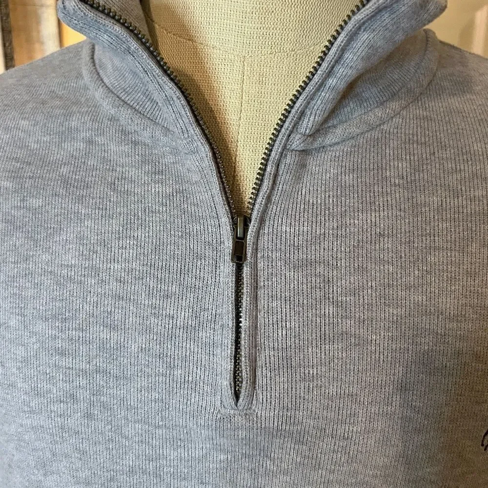 EEUC Men's Polo Ralph Lauren Estate Rib Pullover Sweater Shirt Gray Size XL